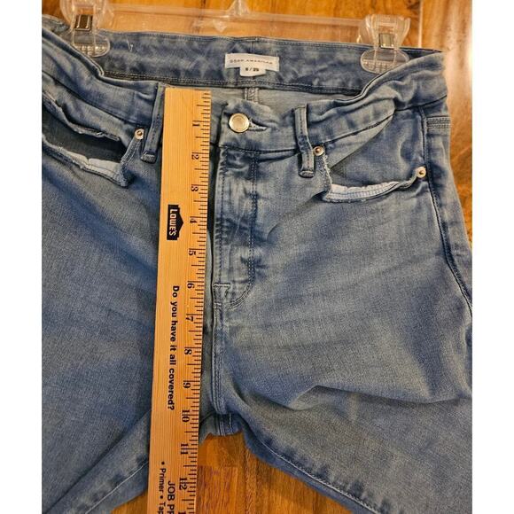 Good American 8/29 Raw Hems Classic Boot Cut jeans. Cotton Elastic blend.  Comfy - Picture 6 of 15